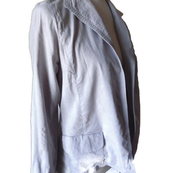 Eileen Fisher Lightweight Linen Jacket/ Pale gray/ Size XS - Picture 3 of 6